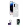 MARSİLYAN™- iPhone 16 Kılıf Nova Modern Prime - Siyah 360 Mat Full Body Arka Koruyucu + Bilvis Titan Kamera Lens - YL