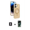 MARSİLYAN™- iPhone 16 Kılıf Nova Modern Prime - Siyah 360 Mat Full Body Arka Koruyucu + PVD Metal Kamera Lens - PE