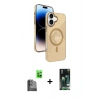 MARSİLYAN™- iPhone 16 Kılıf Nova Modern Prime - Siyah 360 Mat Full Body Arka Koruyucu + Raze Metal Kamera Lens - SH