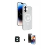 MARSİLYAN™- iPhone 16 Kılıf Nova Modern Prime - Siyah 3D Antistatik Mat Seramik Nano Ekran Koruyucu + PVD Metal Kamera Lens - YL
