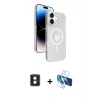 MARSİLYAN™- iPhone 16 Kılıf Nova Modern Prime - Siyah 3D Antistatik Seramik Nano Ekran Koruyucu + PVD Metal Kamera Lens - MI