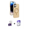 MARSİLYAN™- iPhone 16 Kılıf Nova Modern Prime - Siyah Bilvis 5in1 3D Magic Cam Ekran Koruyucu + Bilvis Titan Kamera Lens - YL