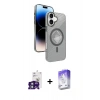 MARSİLYAN™- iPhone 16 Kılıf Nova Modern Prime - Siyah Bilvis 5in1 3D Magic Cam Ekran Koruyucu + Bilvis Titan Kamera Lens - YL