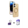 MARSİLYAN™- iPhone 16 Kılıf Nova Modern Prime - Siyah Bilvis 5in1 3D Magic Cam Ekran Koruyucu + Bilvis Titan Kamera Lens - PE