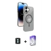 MARSİLYAN™- iPhone 16 Kılıf Nova Modern Prime - Siyah Bilvis 5in1 3D Magic Cam Ekran Koruyucu + PVD Metal Kamera Lens - YL
