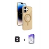 MARSİLYAN™- iPhone 16 Kılıf Nova Modern Prime - Siyah Bilvis 5in1 3D Magic Cam Ekran Koruyucu + PVD Metal Kamera Lens - PE