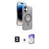 MARSİLYAN™- iPhone 16 Kılıf Nova Modern Prime - Siyah Bilvis 5in1 3D Magic Cam Ekran Koruyucu + PVD Metal Kamera Lens - PE