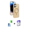 MARSİLYAN™- iPhone 16 Kılıf Nova Modern Prime - Siyah Bilvis 5in1 3D Magic Cam Ekran Koruyucu + Raze Metal Kamera Lens - LT