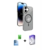 MARSİLYAN™- iPhone 16 Kılıf Nova Modern Prime - Siyah Bilvis 5in1 3D Magic Cam Ekran Koruyucu + Raze Metal Kamera Lens - LT
