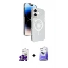MARSİLYAN™- iPhone 16 Kılıf Nova Modern Prime - Siyah Bilvis 5in1 5D Magic Hayalet Cam Ekran Koruyucu + Bilvis Titan Kamera Lens - GS