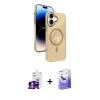 MARSİLYAN™- iPhone 16 Kılıf Nova Modern Prime - Siyah Bilvis 5in1 5D Magic Hayalet Cam Ekran Koruyucu + Bilvis Titan Kamera Lens - GS