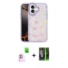 MARSİLYAN™- iPhone 16 Kılıf Odak Prime - Şeffaf 360 Full Body Arka Koruyucu + Raze Metal Kamera Lens - PE