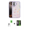 MARSİLYAN™- iPhone 16 Kılıf Odak Prime - Şeffaf 360 Full Body Arka Koruyucu + Raze Metal Kamera Lens - BZ