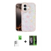 MARSİLYAN™- iPhone 16 Kılıf Odak Prime - Şeffaf 360 Full Body Arka Koruyucu + Raze Metal Kamera Lens - BZ