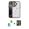MARSİLYAN™- iPhone 16 Kılıf Odak Prime - Şeffaf 360 Full Body Arka Koruyucu + Raze Metal Kamera Lens - LT
