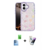 MARSİLYAN™- iPhone 16 Kılıf Odak Prime - Şeffaf Pasifik Cam Ekran Koruyucu + Raze Metal Kamera Lens - LT