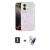 MARSİLYAN™- iPhone 16 Kılıf Odak Prime - Şeffaf Pasifik Cam Ekran Koruyucu + PVD Metal Kamera Lens - PE