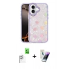 MARSİLYAN™- iPhone 16 Kılıf Odak Prime - Şeffaf Pasifik Cam Ekran Koruyucu + Raze Metal Kamera Lens - BZ
