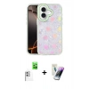 MARSİLYAN™- iPhone 16 Kılıf Odak Prime - Şeffaf Pasifik Cam Ekran Koruyucu + Raze Metal Kamera Lens - BZ