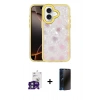MARSİLYAN™- iPhone 16 Kılıf Odak Prime - Siyah 3D Antistatik Hayalet Cam Ekran Koruyucu + Bilvis Titan Kamera Lens - YL