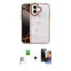 MARSİLYAN™- iPhone 16 Kılıf Odak Prime - Siyah 3D Antistatik Mat Seramik Nano Ekran Koruyucu + Raze Metal Kamera Lens - BZ