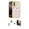 MARSİLYAN™- iPhone 16 Kılıf Odak Prime - Siyah 3D Antistatik Mat Seramik Nano Ekran Koruyucu + Raze Metal Kamera Lens - BZ