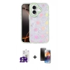 MARSİLYAN™- iPhone 16 Kılıf Odak Prime - Siyah 3D Antistatik Mat Seramik Nano Ekran Koruyucu + Bilvis Titan Kamera Lens - GS