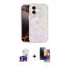 MARSİLYAN™- iPhone 16 Kılıf Odak Prime - Siyah 3D Antistatik Mat Seramik Nano Ekran Koruyucu + Bilvis Titan Kamera Lens - GS