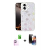 MARSİLYAN™- iPhone 16 Kılıf Odak Prime - Siyah 3D Antistatik Mat Seramik Nano Ekran Koruyucu + Raze Metal Kamera Lens - PE