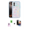 MARSİLYAN™- iPhone 16 Kılıf Odak Prime - Siyah 3D Antistatik Mat Seramik Nano Ekran Koruyucu + Raze Metal Kamera Lens - PE