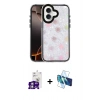 MARSİLYAN™- iPhone 16 Kılıf Odak Prime - Siyah 3D Antistatik Seramik Nano Ekran Koruyucu + Bilvis Titan Kamera Lens - GS