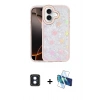 MARSİLYAN™- iPhone 16 Kılıf Odak Prime - Siyah 3D Antistatik Seramik Nano Ekran Koruyucu + PVD Metal Kamera Lens - MI