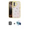 MARSİLYAN™- iPhone 16 Kılıf Odak Prime - Siyah 3D Antistatik Seramik Nano Ekran Koruyucu + PVD Metal Kamera Lens - MI