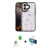 MARSİLYAN™- iPhone 16 Kılıf Odak Prime - Siyah 3D Antistatik Seramik Nano Ekran Koruyucu + Raze Metal Kamera Lens - BZ