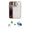 MARSİLYAN™- iPhone 16 Kılıf Odak Prime - Siyah 3D Antistatik Seramik Nano Ekran Koruyucu + Raze Metal Kamera Lens - BZ