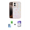 MARSİLYAN™- iPhone 16 Kılıf Odak Prime - Siyah Bilvis 5in1 3D Magic Cam Ekran Koruyucu + Raze Metal Kamera Lens - LT