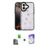 MARSİLYAN™- iPhone 16 Kılıf Odak Prime - Siyah Bilvis 5in1 3D Magic Cam Ekran Koruyucu + Siyah Raze Metal Kamera Lens