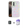 MARSİLYAN™- iPhone 16 Kılıf Odak Prime - Siyah Bilvis 5in1 3D Magic Cam Ekran Koruyucu + PVD Metal Kamera Lens - YL