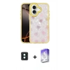 MARSİLYAN™- iPhone 16 Kılıf Odak Prime - Siyah Bilvis 5in1 3D Magic Cam Ekran Koruyucu + PVD Metal Kamera Lens - YL