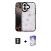MARSİLYAN™- iPhone 16 Kılıf Odak Prime - Siyah Bilvis 5in1 3D Magic Cam Ekran Koruyucu + PVD Metal Kamera Lens - YL