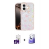 MARSİLYAN™- iPhone 16 Kılıf Odak Prime - Siyah Bilvis 5in1 5D Magic Hayalet Cam Ekran Koruyucu + Bilvis Titan Kamera Lens - GS