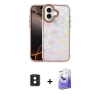 MARSİLYAN™- iPhone 16 Kılıf Odak Prime - Siyah Bilvis 5in1 5D Magic Hayalet Cam Ekran Koruyucu + PVD Metal Kamera Lens - PE