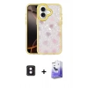 MARSİLYAN™- iPhone 16 Kılıf Odak Prime - Siyah Bilvis 5in1 5D Magic Hayalet Cam Ekran Koruyucu + PVD Metal Kamera Lens - PE