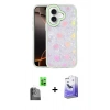 MARSİLYAN™- iPhone 16 Kılıf Odak Prime - Siyah Bilvis 5in1 5D Magic Hayalet Cam Ekran Koruyucu + Raze Metal Kamera Lens - SH