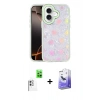 MARSİLYAN™- iPhone 16 Kılıf Odak Prime - Siyah Bilvis 5in1 5D Magic Hayalet Cam Ekran Koruyucu + Raze Metal Kamera Lens - BZ