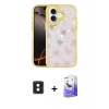 MARSİLYAN™- iPhone 16 Kılıf Odak Prime - Siyah Bilvis 5in1 5D Magic Hayalet Cam Ekran Koruyucu + PVD Metal Kamera Lens - YL