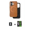 MARSİLYAN™- iPhone 16 Kılıf Pusula Işık Koleksiyonu - Şeffaf 360 Full Body Arka Koruyucu + PVD Metal Kamera Lens - MI
