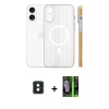 MARSİLYAN™- iPhone 16 Kılıf Pusula Minimal Koleksiyonu - Şeffaf 360 Full Body Arka Koruyucu + PVD Metal Kamera Lens - YL