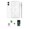 MARSİLYAN™- iPhone 16 Kılıf Pusula Minimal Koleksiyonu - Siyah 360 Mat Full Body Arka Koruyucu + Raze Metal Kamera Lens - PE