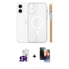 MARSİLYAN™- iPhone 16 Kılıf Pusula Minimal Koleksiyonu - Siyah 3D Antistatik Mat Seramik Nano Ekran Koruyucu + Bilvis Titan Kamera Lens - GS